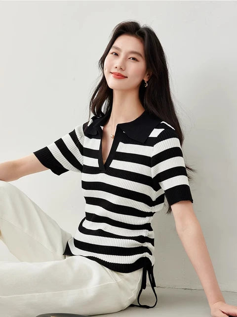 Classic Striped Short T-shirt