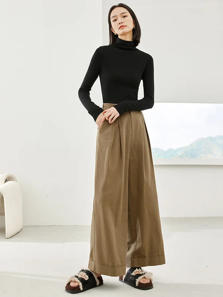 Spring Wide-Leg Office Pants