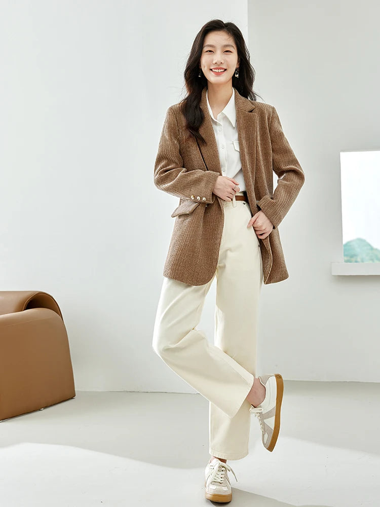 Khaki Corduroy Blazer