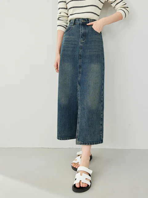Retro Denim Skirt