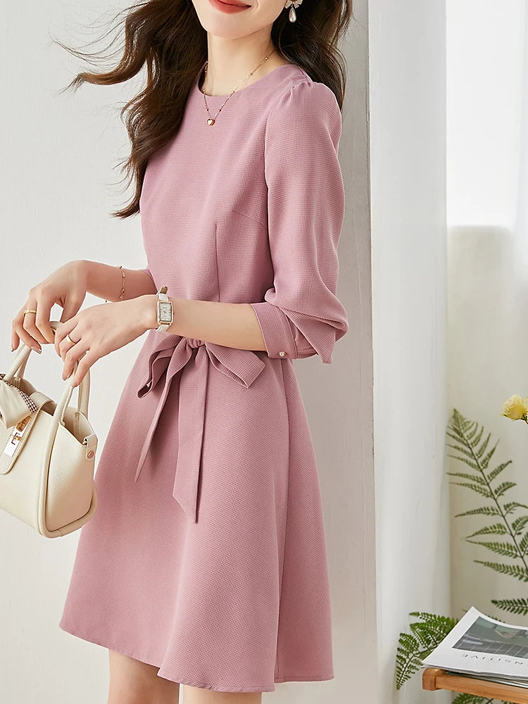 Spring Fling Pink A-Line Dress