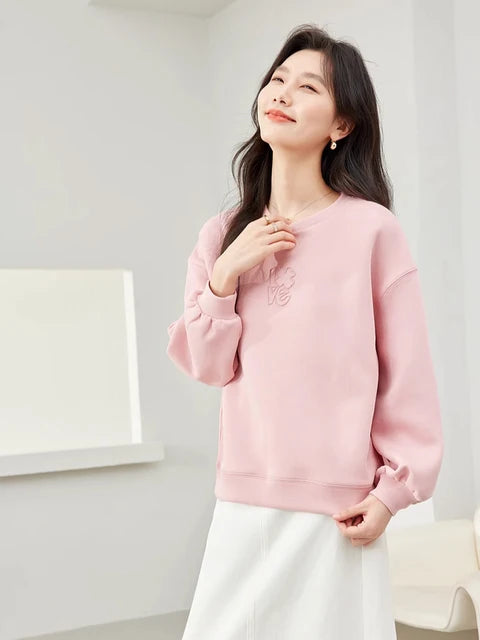 Embroidered Drop Sleeve Sweatshirt