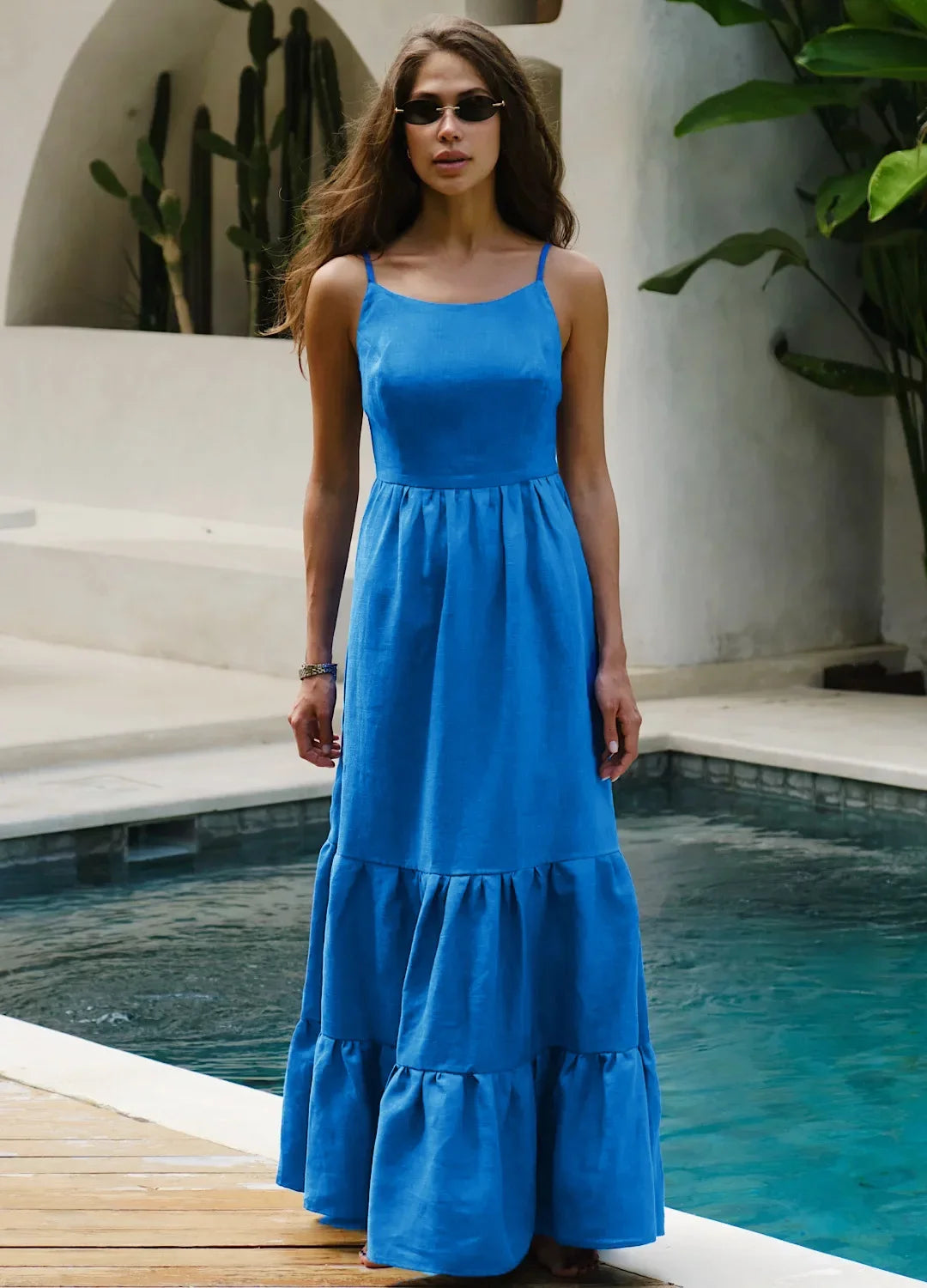 Summer Lace-Up Halter Dress