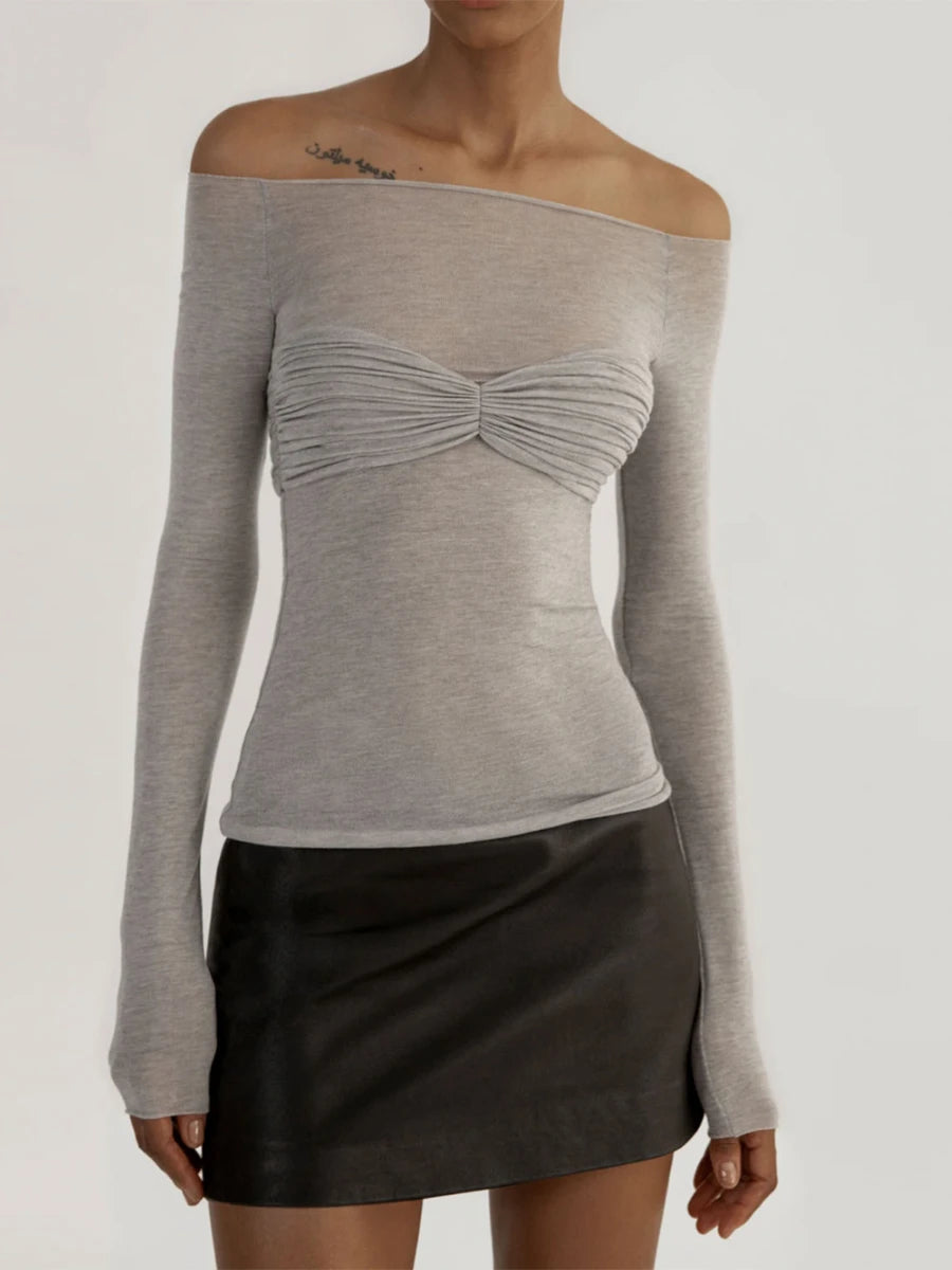 Sheer Lace Off-Shoulder Mesh Top