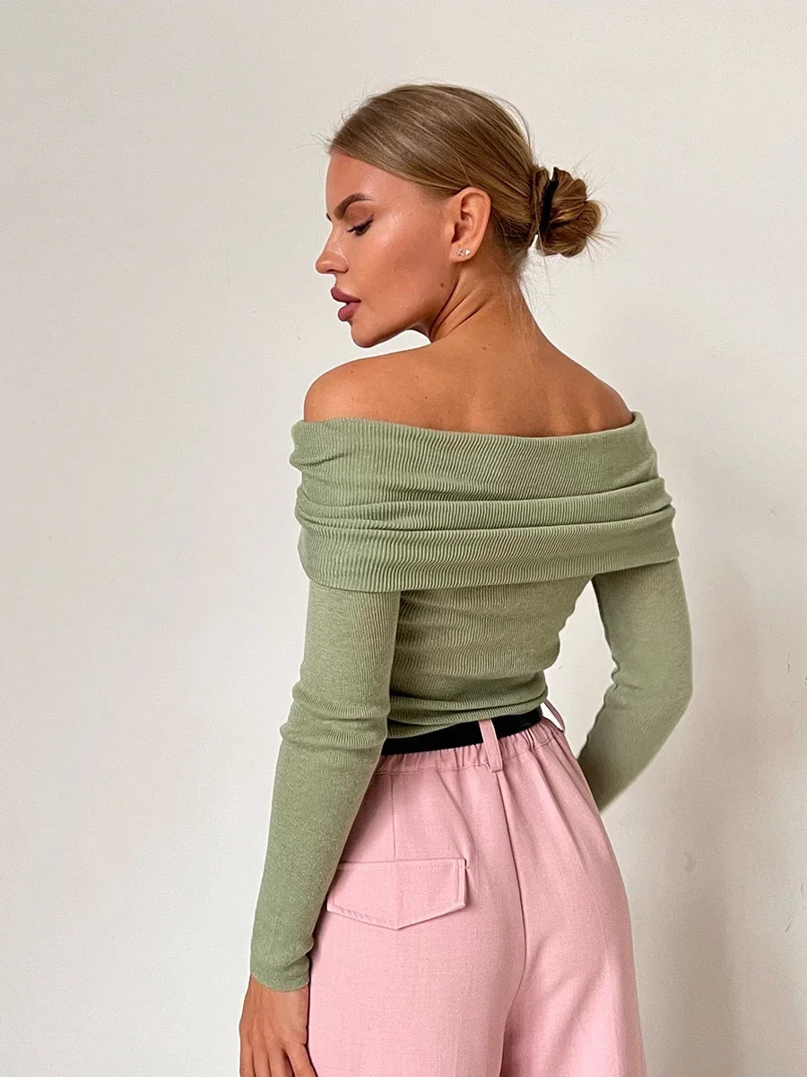 Knit Chic Off-Shoulder Sweater